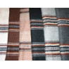 Raw white, dark brown, beige, black, light gray, dark gray