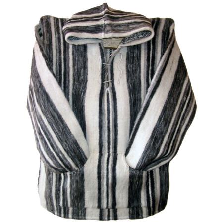 Striped Jumper with Hood - Pure Sheep Wool
