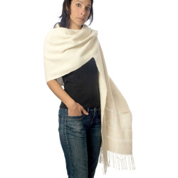 Openwork shawl/scarf - Pure Alpaca Wool