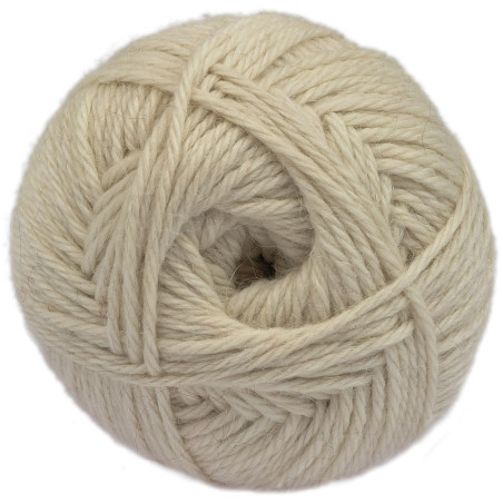 Raw white - Baby llama/Merino wool - Bulky - 100 gr./178 yd.