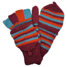 Mitten-Gloves - Hand-knitted - Size M