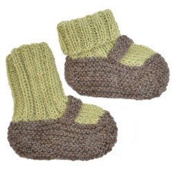 Hand knitted Baby Shoes - Alpaca Wool