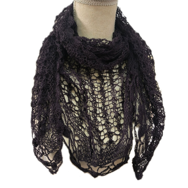 Lace Triangle Scarf - Pure Alpaca Wool