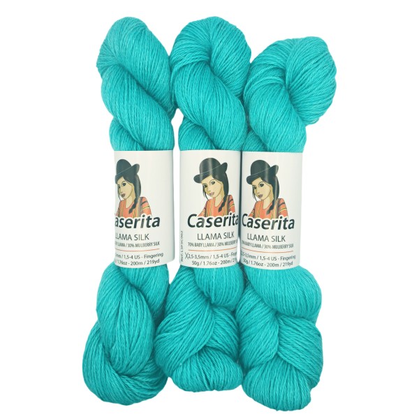 Turquoise – Baby Llama & Silk – 50 g / 219 yd.