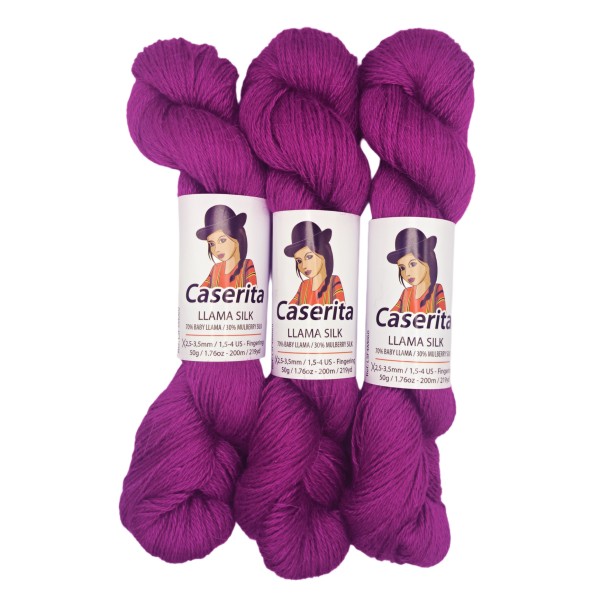 Magenta Violet – Baby Llama & Silk – 50 g / 219 yd.