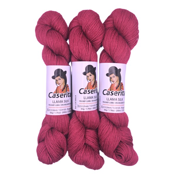 Raspberry Pink – Baby Llama & Silk – 50 g / 219 yd.