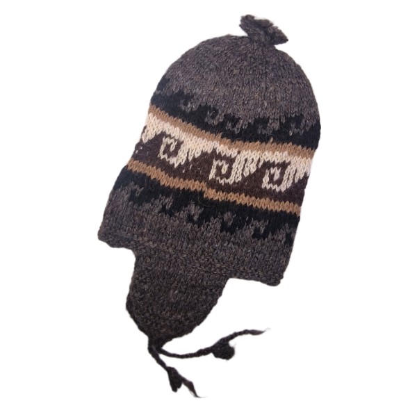 Andean Beanie in Natural Colors - Llama and Alpaca