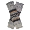 Combed Legwarmers - Natural Llama Wool