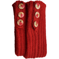 Long Wrist warmers with buttons - Pure Alpaca Wool