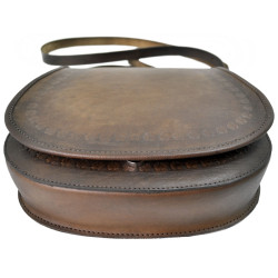 Shoulder bag with embossments - Genuine Leather